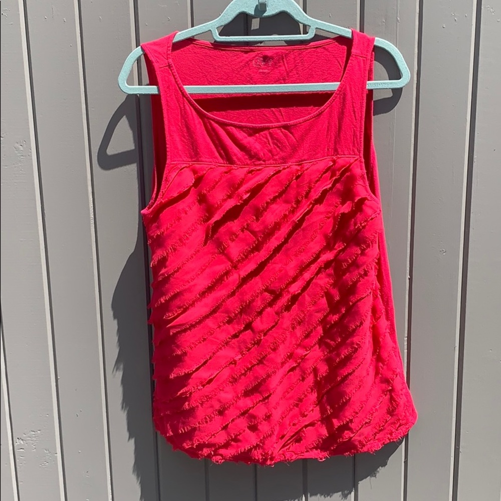 Loft Mixed Media Pink Tank